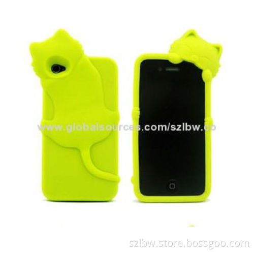 Animal Design Silicone Cases for iPhone 4/4S, Customized Designs Welcomed